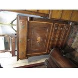 A late 18th or early 19th century French secretaire a abattant in mahogany veneer with crossbanding