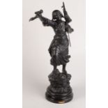 A late Victorian spelter figure entitled 'Distress',