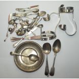 Flatware including Christophle, two wine bottle holders etc.