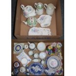 A selection of ceramics and porcelain including Wedgwood, Aynsley, Royal Crown Derby 'Tuscan'