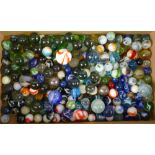 A quantity of Victorian and later glass marbles