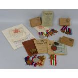 A group of four WW2 medals, awarded to Merchant Navy seaman Gordon Marshall comprising War Medal