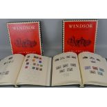 Two Windsor albums in slip cases, containing collection of GB stamps from George V to modern,