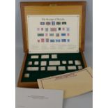 The Stamps of Royalty - a part set of seventeen (ex twenty-six) hallmarked silver replica stamps