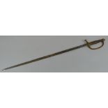 An American Civil War period sabre, the 71.5cm steel fullered blade inscribed Made by Ames MFcCo