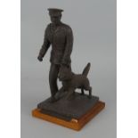 After Richard and Valerie Green, a limited edition bronzed figure entitled "Police Dog Handler",