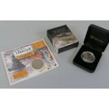 An Australian Battle of Britain 75th anniversary silver proof one dollar coin, 2015, limited edition