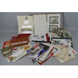Three albums of modern mint stamps, with good postal value, various First Day Covers, PHQ cards etc
