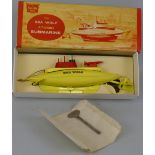 A Sutcliffe clockwork model boat - Sea Wolf Atomic Submarine, 24cm long, boxed with original