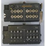Two WW2 Air Ministry aircraft bomb selectors, one Ref. No. 5D/656 (?) with switches 1-16 and