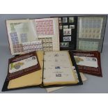 Large quantity of mint GB QEII stamps, individual and in various sized blocks, contained in two