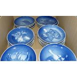 A collection of twenty two Copenhagen porcelain collector plates (22).