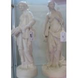 A pair of Parian figures