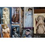 Nine collector's dolls, including Royal Doulton Nisbet (9)