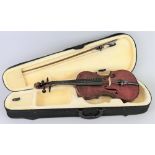 A late 19th century Maidstone violin, with 35.5cm two-piece maple back and spruce belly 58.5cm