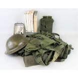Military equipment and books, including "The Buffs" by Knight part 4, other regimental histories,