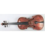 A 19th century Steiner violin, the 35.5cm two-piece maple back inscribed Steiner, spruce belly and