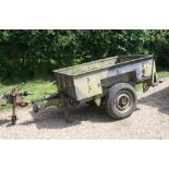 A Sankey 3/4 ton FV 2361 trailer, registration number 38 ET 68, chassis 1643 with spare wheel and