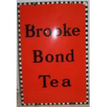 A Brooke Bond Tea single sided porcelain enamel advertising sign, 76 x 57 cm.