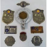 A collection of Car Run commemorative badges, circa 1949 -1961, including Hull to Scarborough 1949 ,