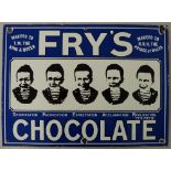 A reproduction Frys Chocolate single sided porcelain enamel sign, 375cm x 51cm