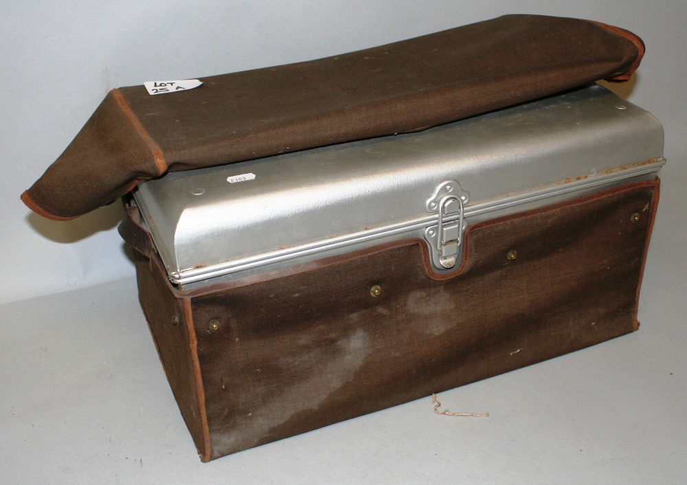 A 1930's Garrison picnic hamper for four place settings, the metal trunk opening to reveal a near - Bild 4 aus 4