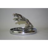 A chrome Jaguar ashtray, A/F, 17cm diameter