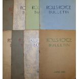 Eight Rolls Royce Bulletin, September and December 1937, March, June, September and December 1938,