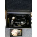 A Singer portable electric sewing machine, no.221K1, in case with original handbook