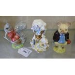 Beswick - Three Beatrix Potter figurines 'Lady Mouse', 'Pigling Bland' and 'Timmy Tiptoes' (3)