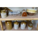 A selection of earthenware jugs, pots and bowls, etc.