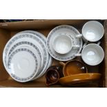 A Broadhurst part tea set in the calypso pattern, designed by Cathy Winkle, a Beswick jug and a Port