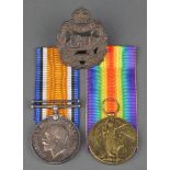 A pair British War medal and Victory medal to 2nd Lieutenant Harold Clarkson Machine Gun Corps