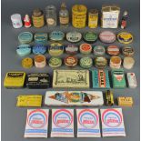 A Balkan Sobrani Turkish cigarette tin, an Everkleen magic wadding polish tin and various other tins