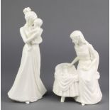 Two Royal Worcester figures - First Love 8 1/2" and Mothers Love 7 1/2