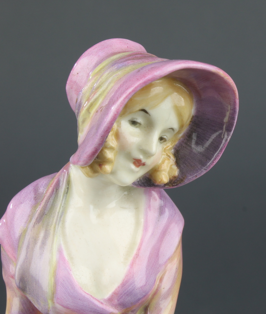 A Royal Doulton figure - Priscilla HN1337 8" There is a hair line crack to the base and the hat brim - Image 2 of 4