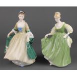 Two Royal Doulton figures - Fair Lady HN2193 7" and Elegance HN2264 7 1/2"