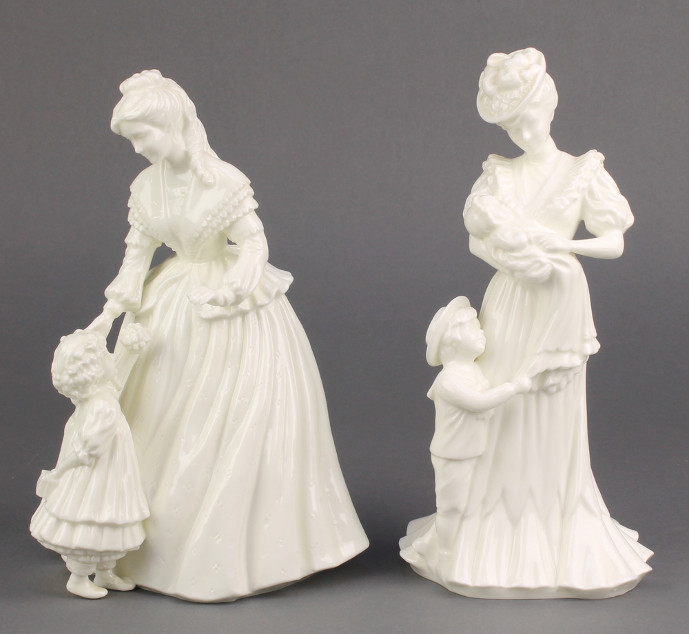 Two Royal Worcester figures - The Christening 9" and Mothering Sunday 9"