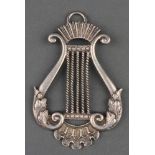 A Masonic silver organists collar jewel 36 grams