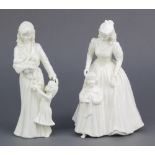 Two Royal Worcester figures - New Arrival 8 1/2" and A Present for Santa 9"