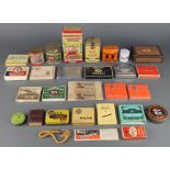 A Mikasa cigarette carton, a Churchman's No.1 cigarette carton, a ditto Sweet Caporal ditto, various