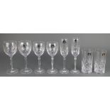 A suite of Royal Doulton glassware comprising 2 glass hocks, 2 glass wines, 2 champagnes and 2