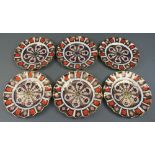 Six Royal Crown Derby Old Imari pattern plates 1128 9" All plates have some minor contact marks