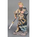 A Lladro glazed figure of a Chinese warrior 8441 17"