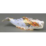 A Royal Crown Derby Imari pattern Oceanic Whale paperweight with gold stopper 9" There is a small