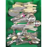 Minor silver plated cutlery, souvenir spoons etc