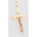 A 9ct yellow gold crucifix pendant 3.4 grams