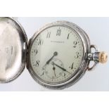 A Continental silver and niello hunter pocket watch, the dial inscribed H Y Moser & Ce, the