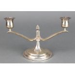 A mid 20th century Chinese silver 2 light candelabrum 9 1/4" The base is dented