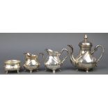 A Continental 835 standard bachelors 4 piece tea set comprising teapot, milk jug, cream jug and